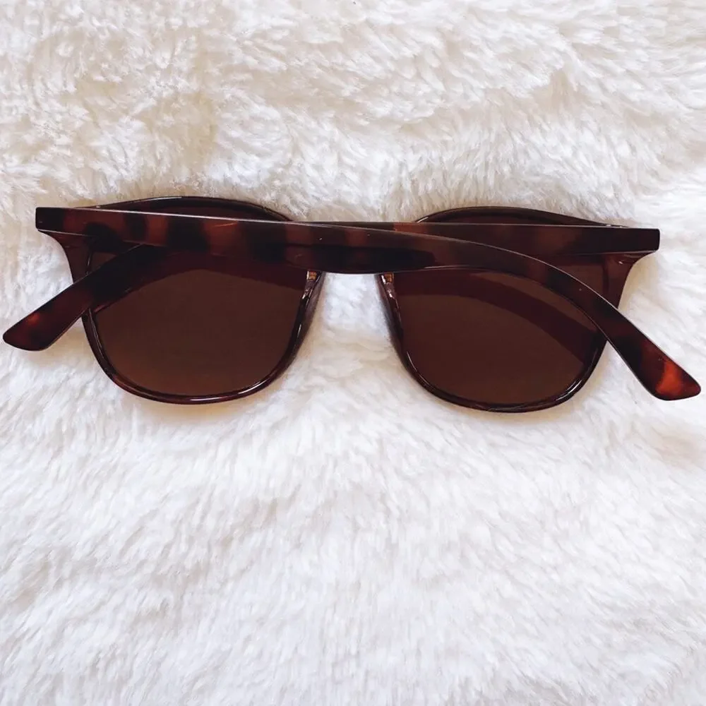 Milo Tortoise Brown Oversized Oval Horn Rims Sunglasses